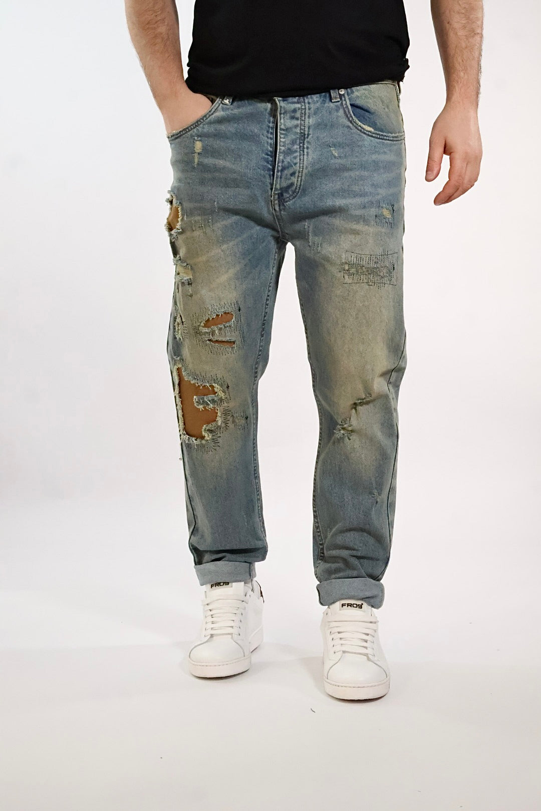 Jeans cropped destroy celtic park 279  BERNA