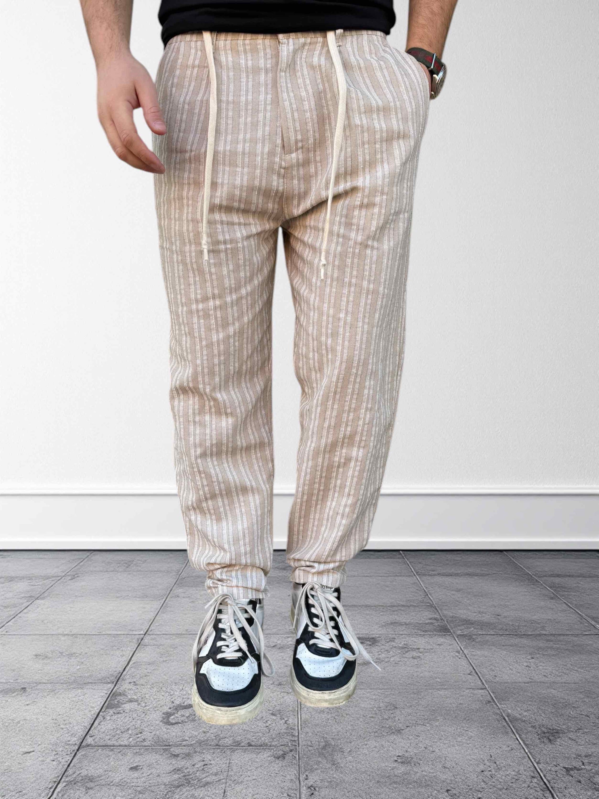 Pantalone coulisse lino/cotone BL11