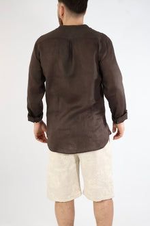 Camicia lino collo coreana 250 BERNA