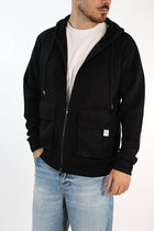 Felpa FI4400001 nero viscosa cappuccio zip BL11