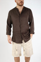 Camicia lino collo coreana 250 BERNA