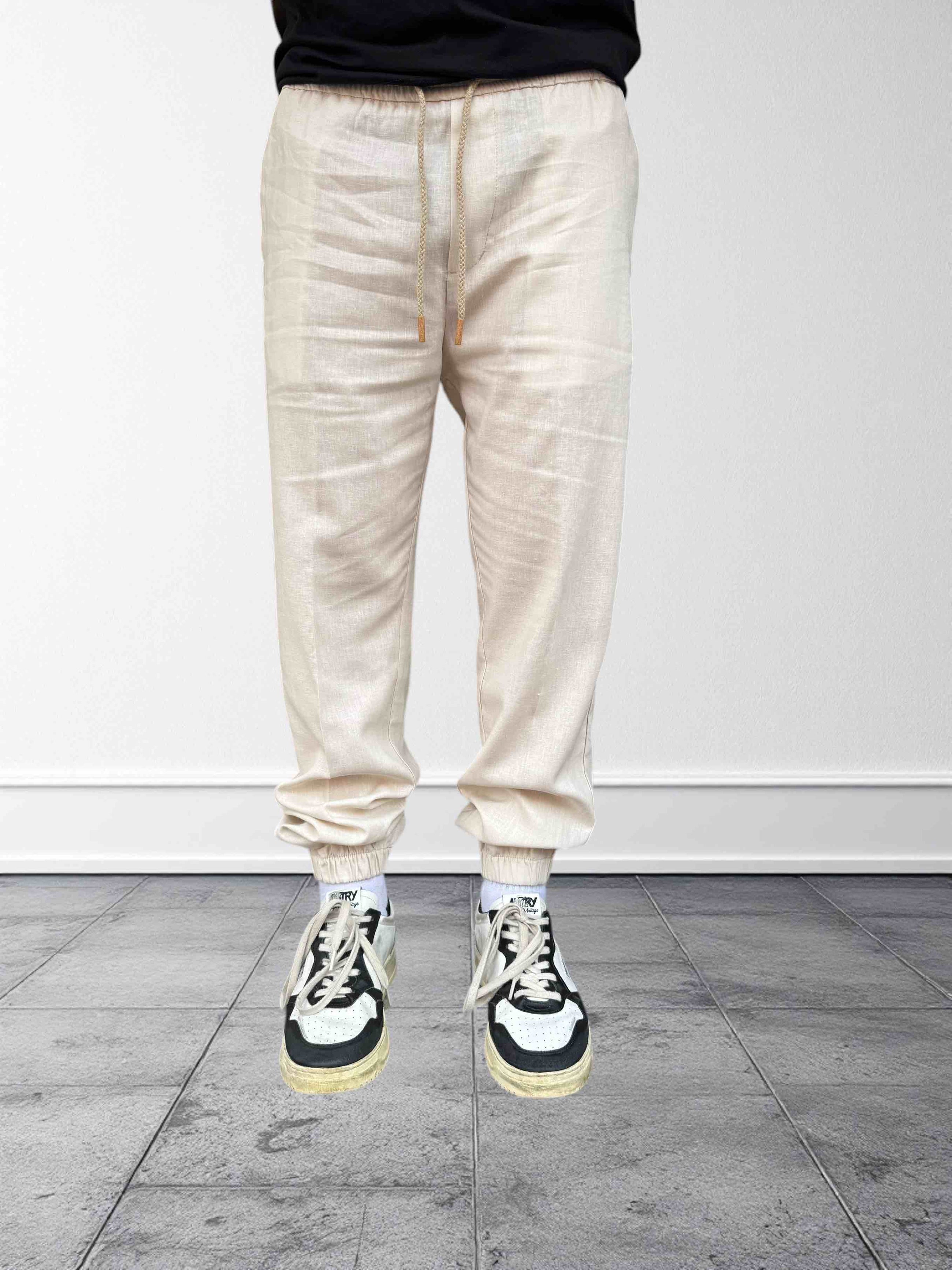 Pantalaccio jogger lino slim fit  OVERD