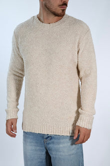 Maglione MACOMER17 ecru giro bouclé BL11