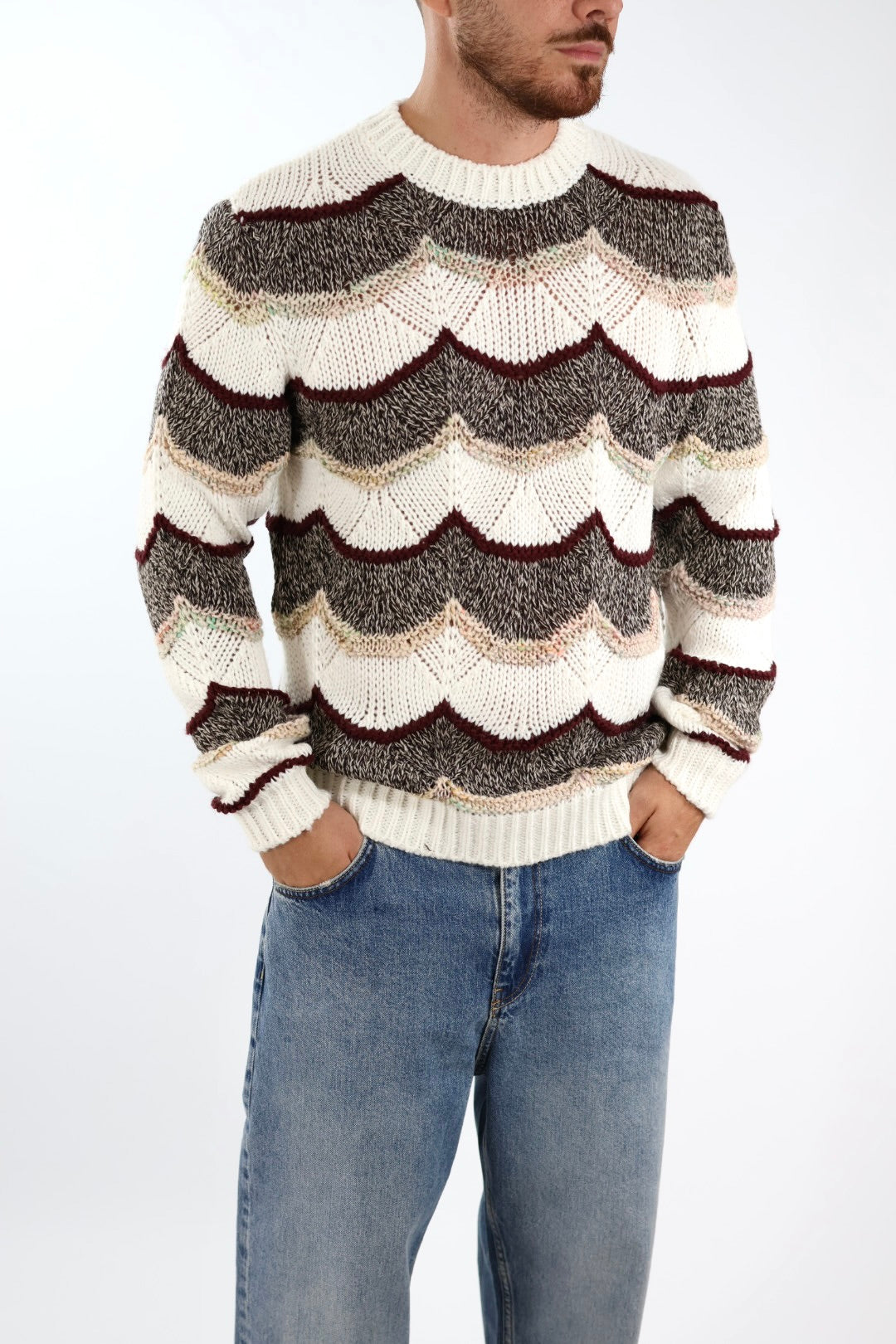Maglione lanajacquard onde 267 BERNA