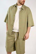 Camicia viscosa/lino m/m 224  BERNA
