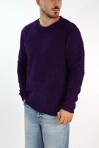 Maglione MACOMER9 viola giro bouclé BL11