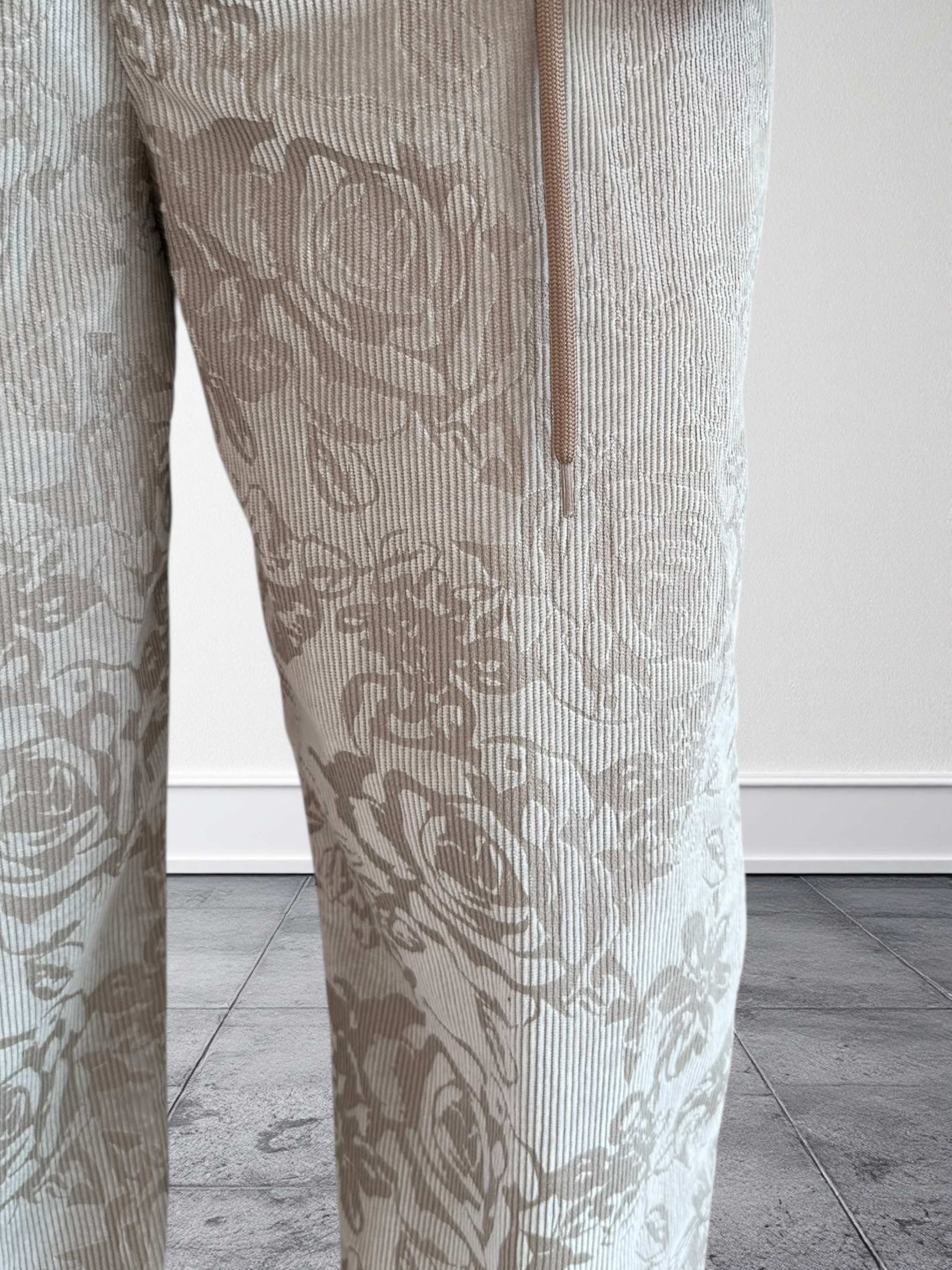 Pantalone devorè in velluto  ricamato 143 BERNA