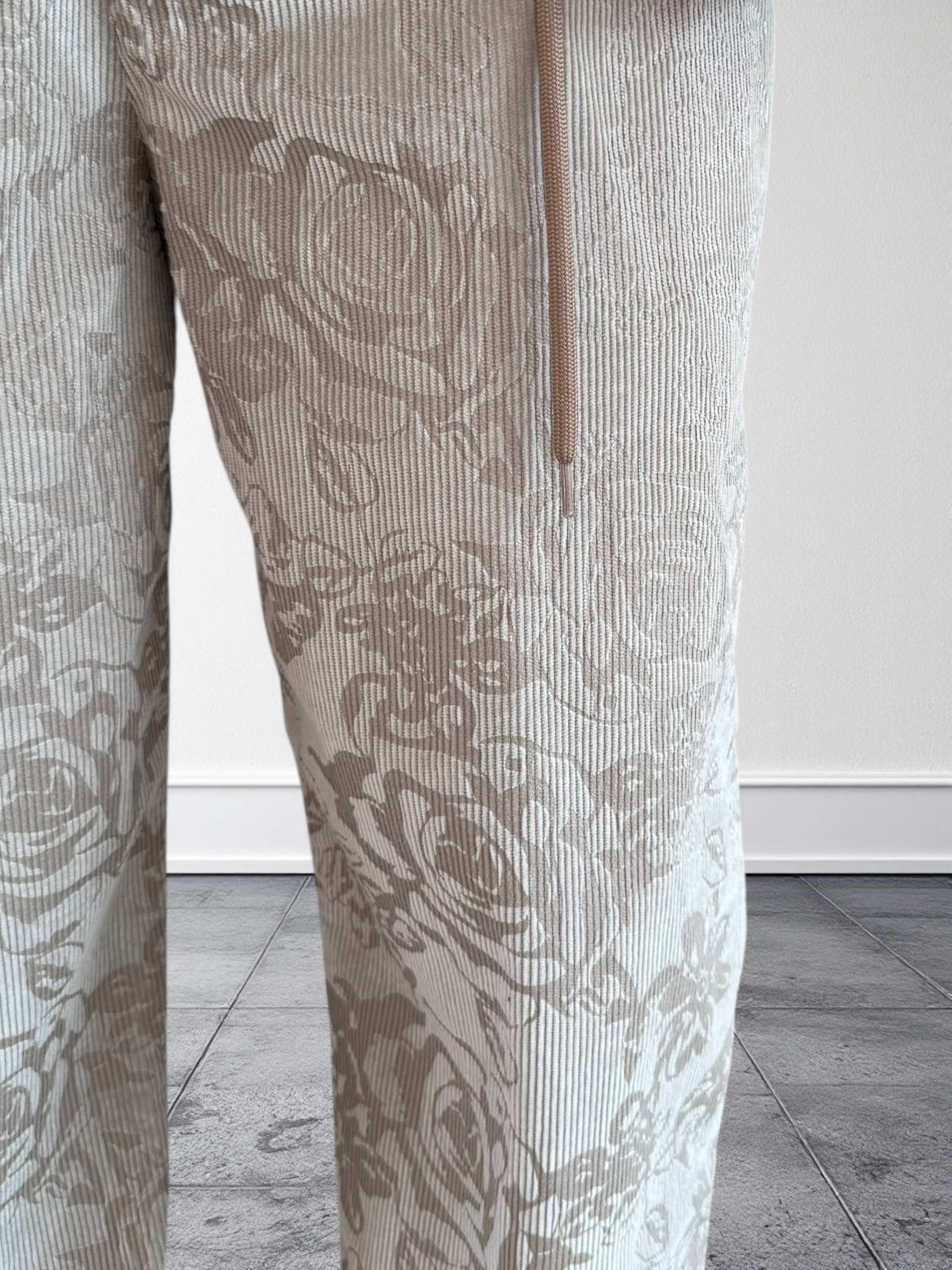 Pantalone devorè in velluto  ricamato 143 BERNA