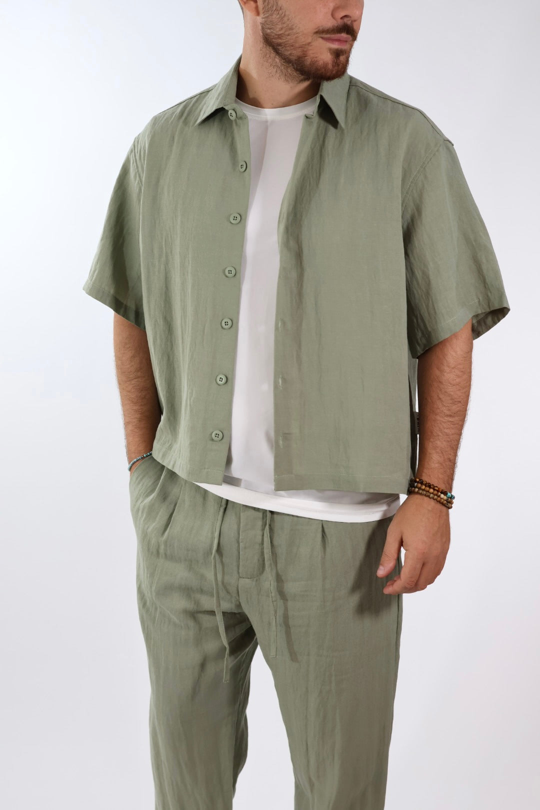 Camicia m/m tencel/lino 420 BERNA