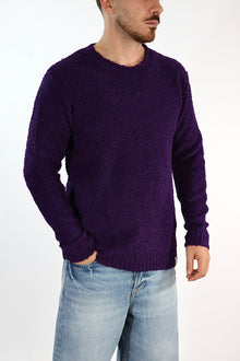 Maglione MACOMER9 viola giro bouclé BL11