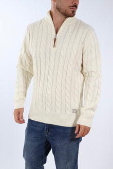 Maglione misto lana zip 632 GIANNI LUPO