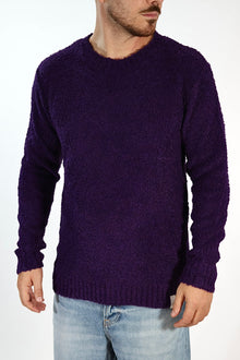 Maglione MACOMER9 viola giro bouclé BL11