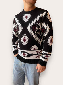 Maglione jaquard peruviano BL11