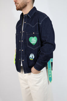 Giacca denim patch boxy 228 BERNA