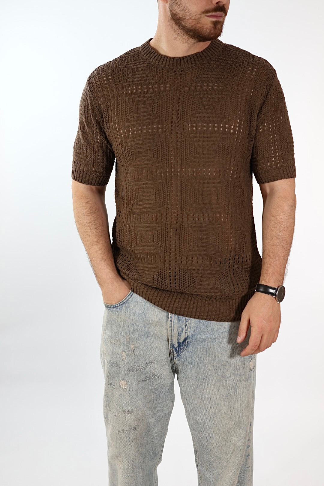 T shirt in maglia traforata 506 J.W