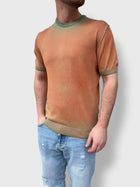 T-shirt in maglia girocollo doppia tintura  BERNA
