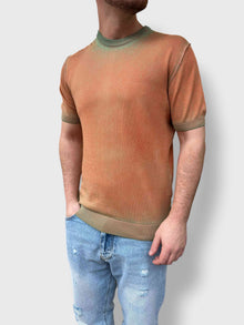 T-shirt in maglia girocollo doppia tintura  BERNA
