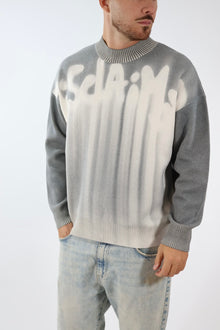 Maglione sfumato nero 757 DISCLAIMER