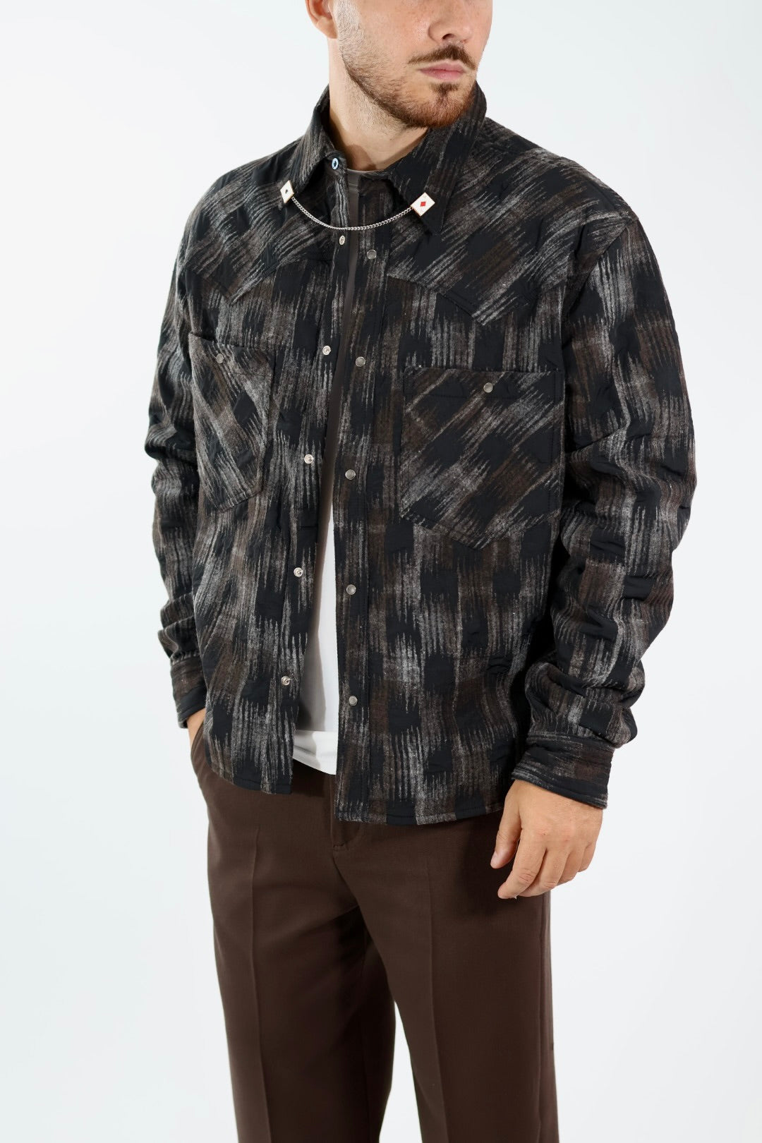 Giacca/camicia quadro nylon 381 BERNA