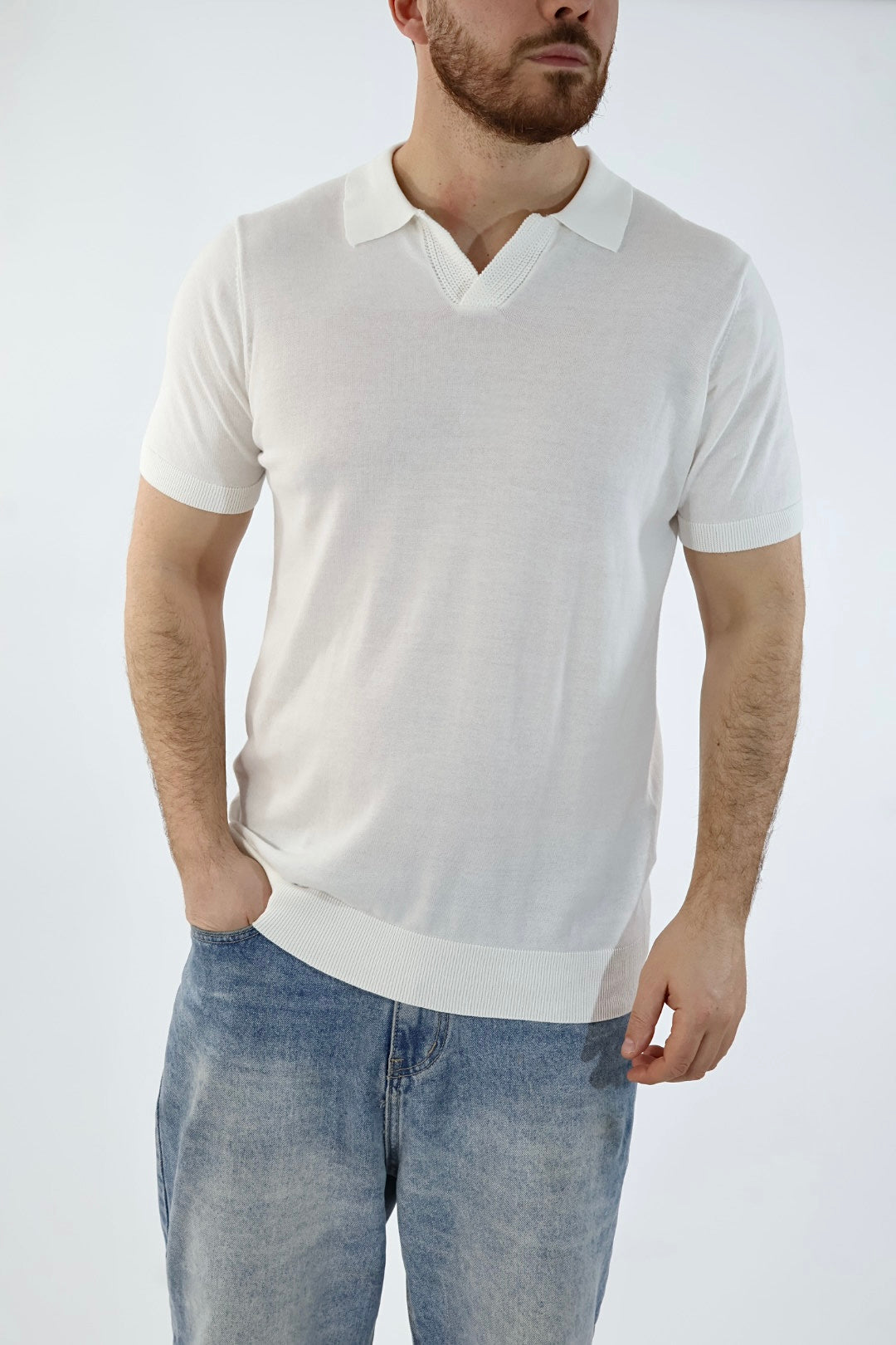 Polo in maglia m/m collo derby M36 OVER-D