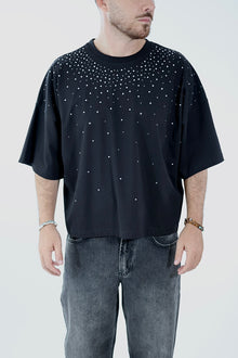 T shirt cropped strass 083 BERNA