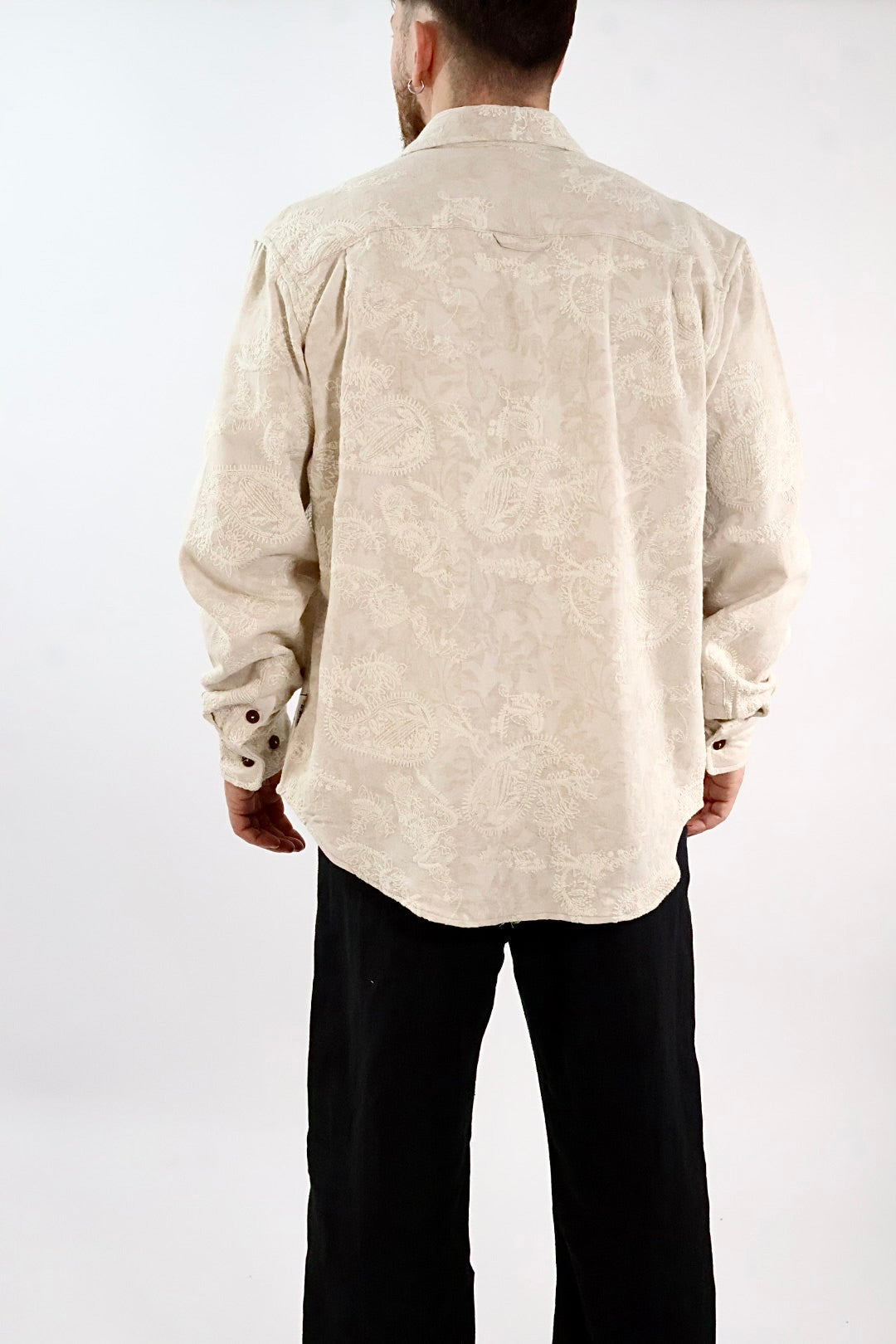 Camicia paisley lino/cotone ricamato 291 BERNA
