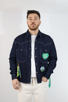 Giacca denim patch boxy 228 BERNA