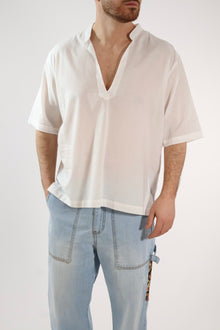 Camicia m/m scollo V boxy fit  C70 OVER-D
