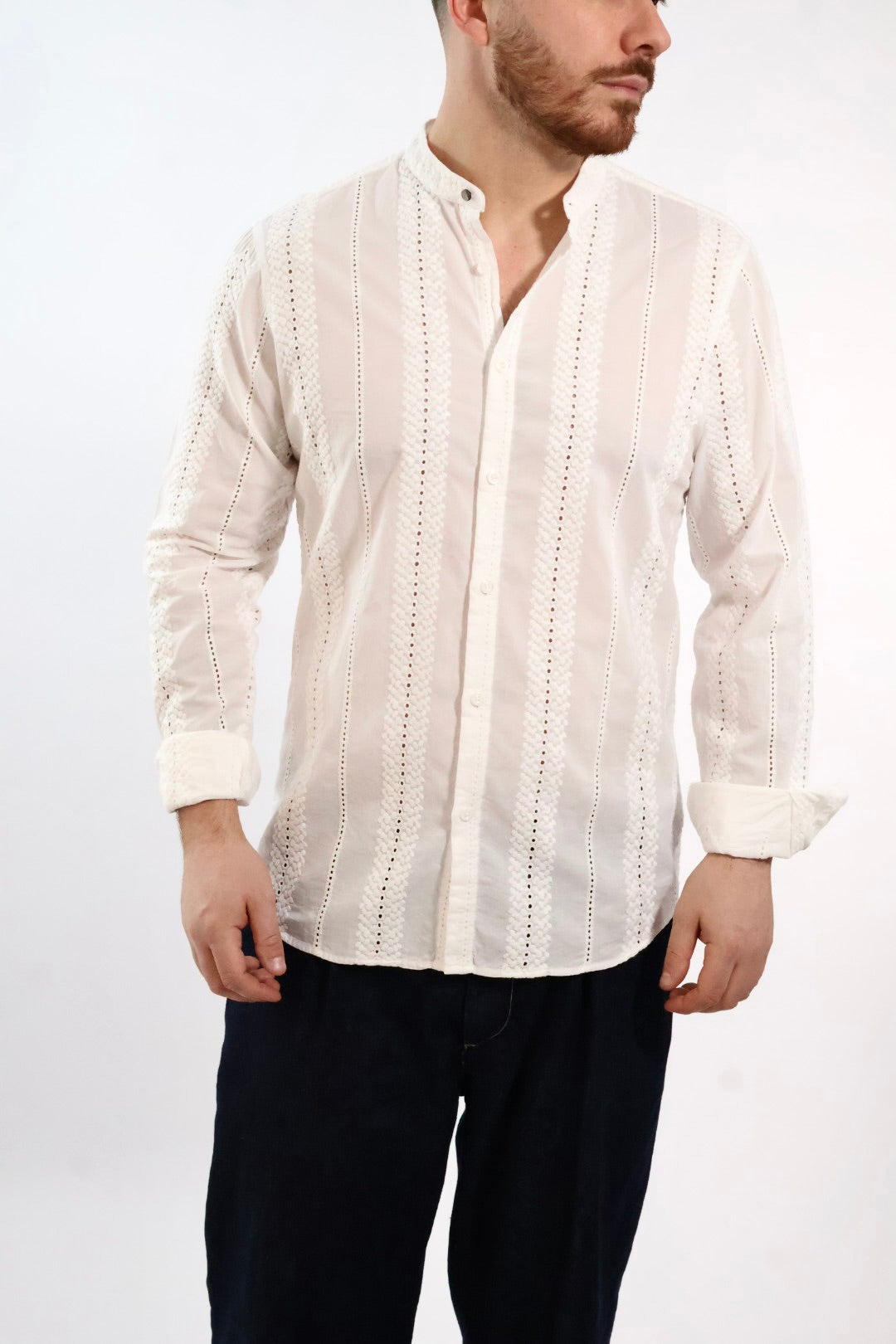 Camicia cotone sangallo 833S GIANNI LUPO