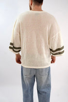 T shirt in maglia logo traforata 494  DISCLAIMER