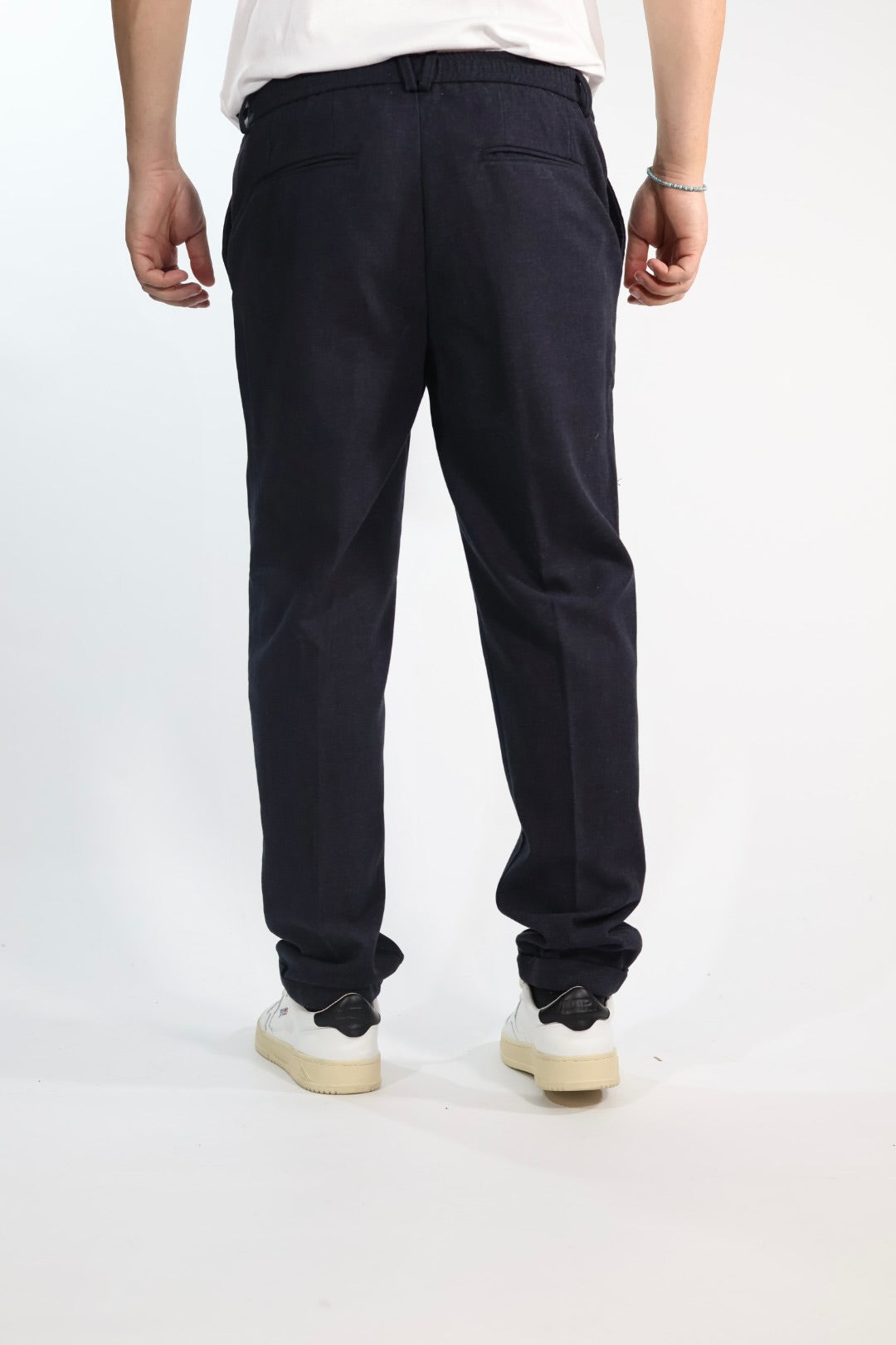 Pantalone P02 lana slim fit blu  OVERD