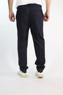 Pantalone P02 lana slim fit blu  OVERD