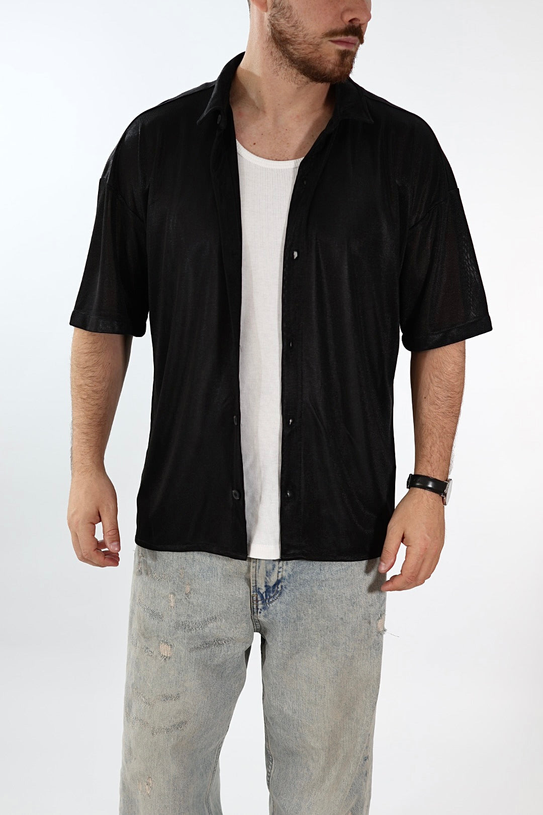 Camicia m/m zane effetto lucido  J.W