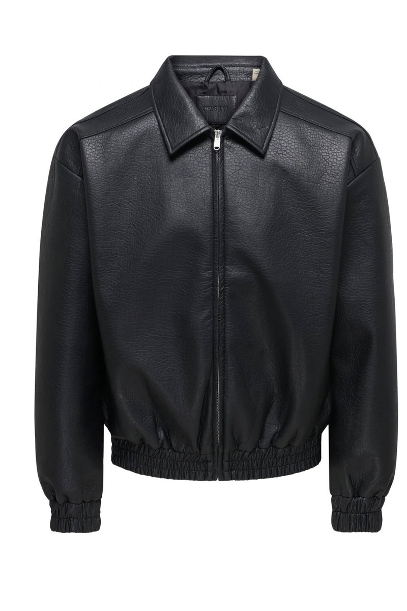 Giacca bomber simil pelle 709 ONLY E SONS