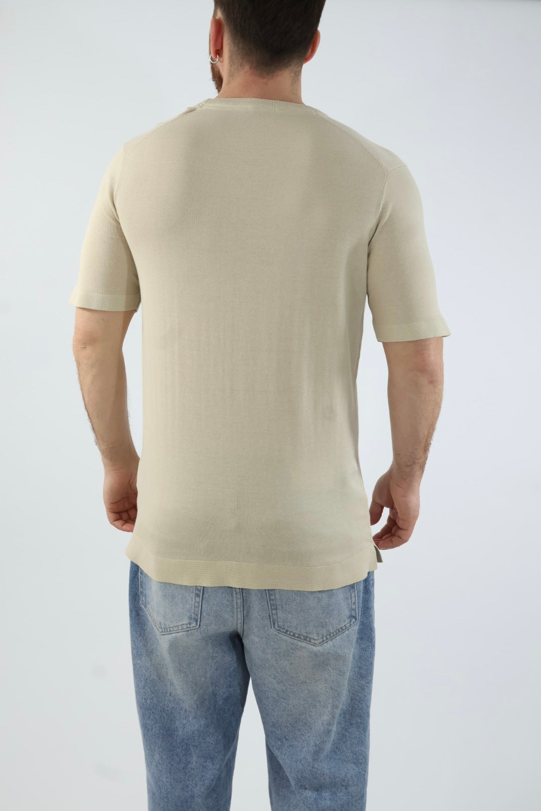 T-shirt in maglia paricollo M11  OVER-D