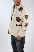 Overshirt boxy velluto patch 353 BERNA
