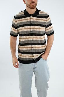 Polo in maglia righe 379 BL11