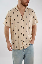 Camicia m/m ricamo all over 930 BL11