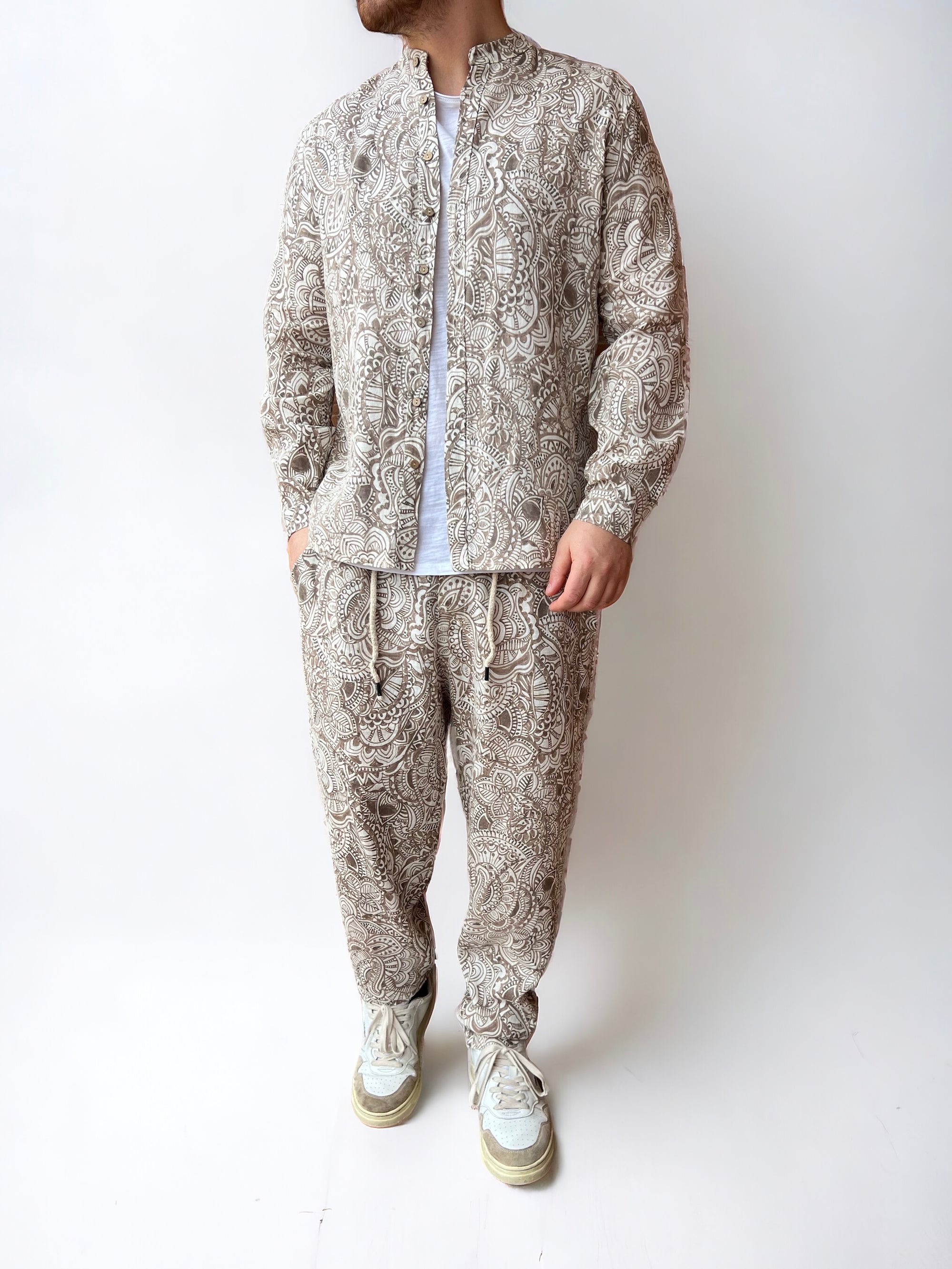 Pantalone Lino/viscosa fantasia  BL11