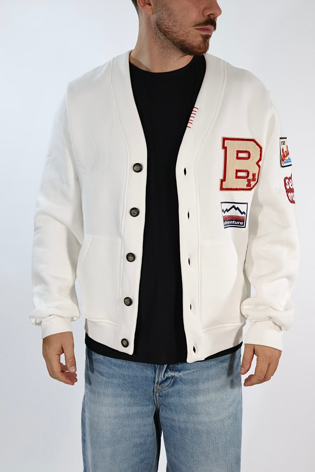 Cardigan felpa 147 patch BL11