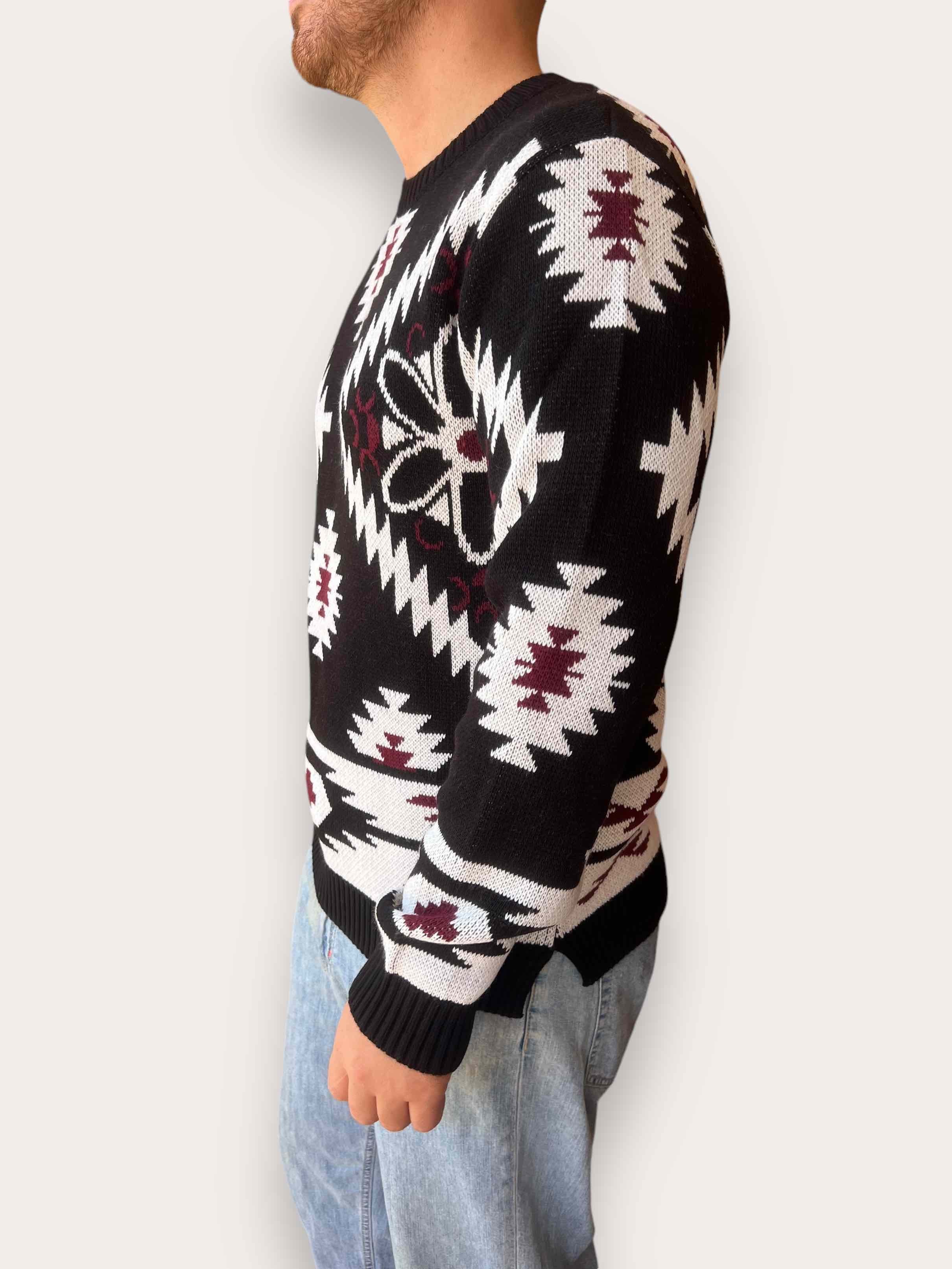 Maglione jaquard peruviano BL11