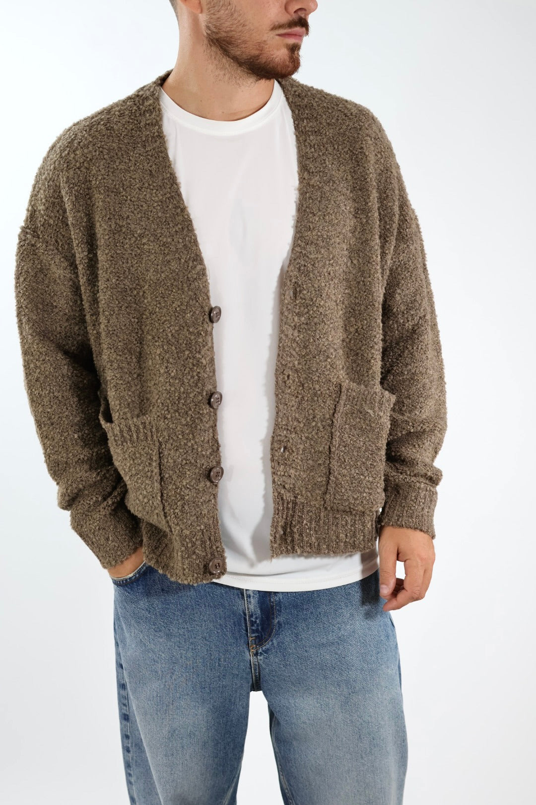 Cardigan Boucle cropped fit M66