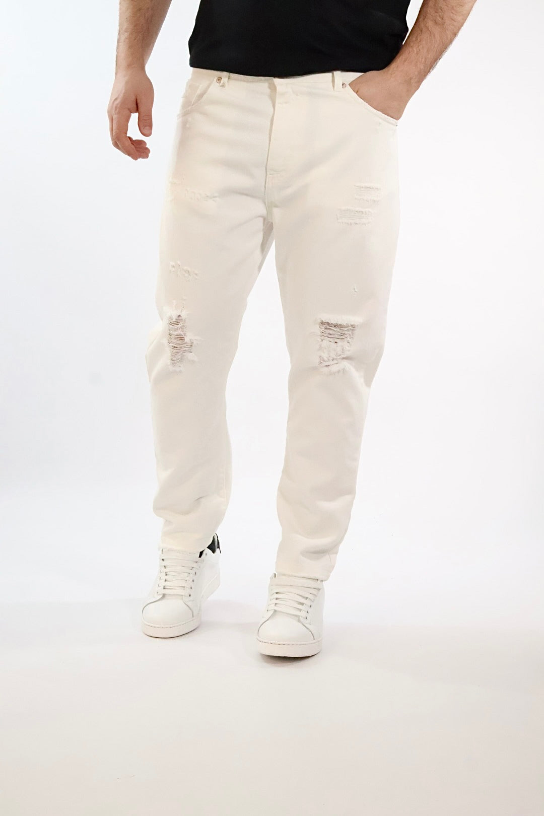 Pantalone cropped maracana  destroyed 077 BERNA
