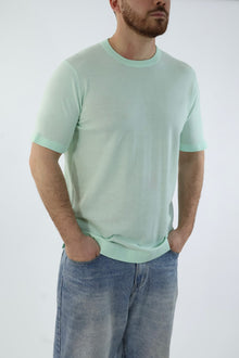 T-shirt in maglia paricollo M11  OVER-D