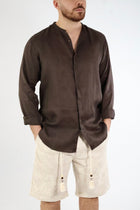 Camicia lino collo coreana 250 BERNA