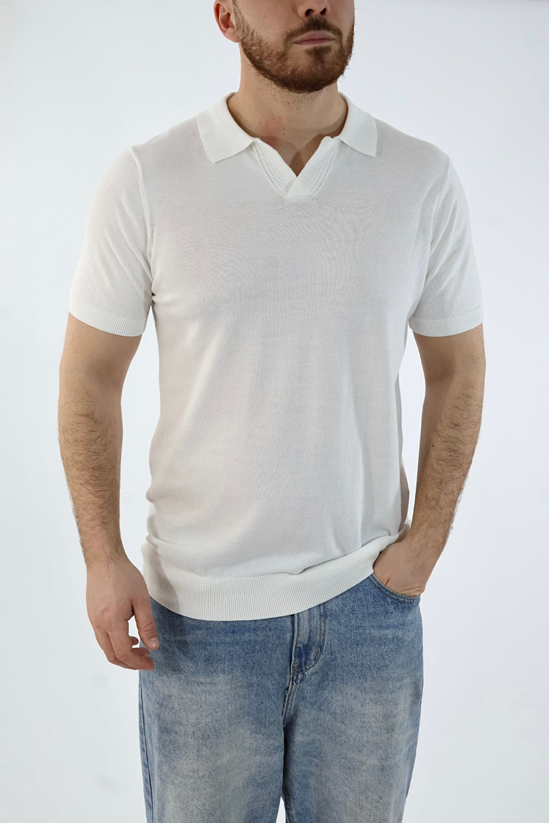 Polo in maglia m/m collo derby M36 OVER-D