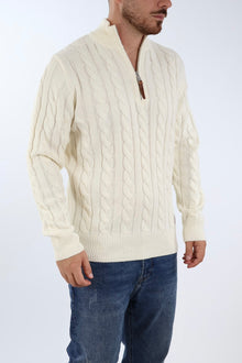 Maglione misto lana zip 632 GIANNI LUPO