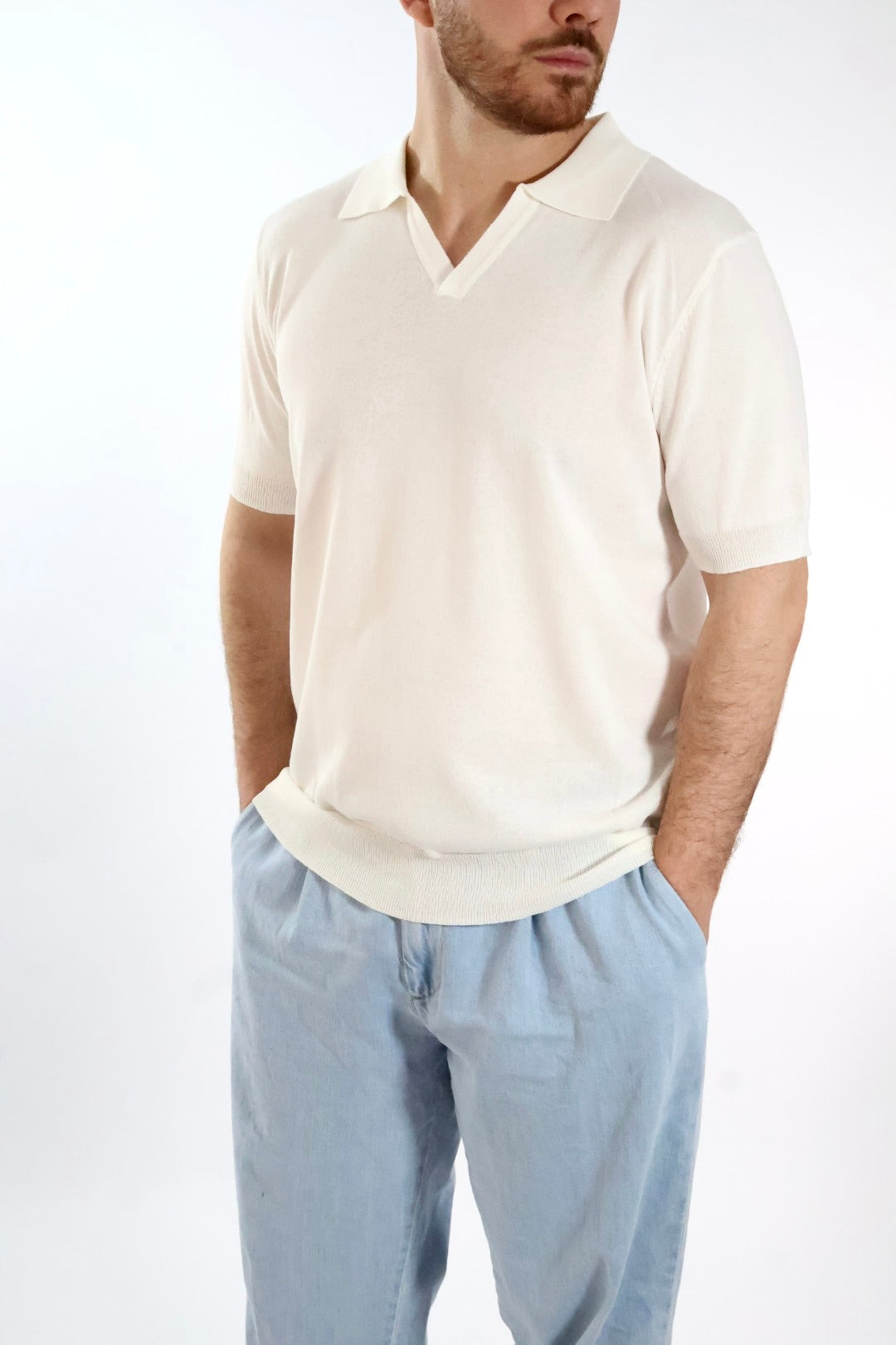 Polo in maglia lino/viscosa 338  LANDEK