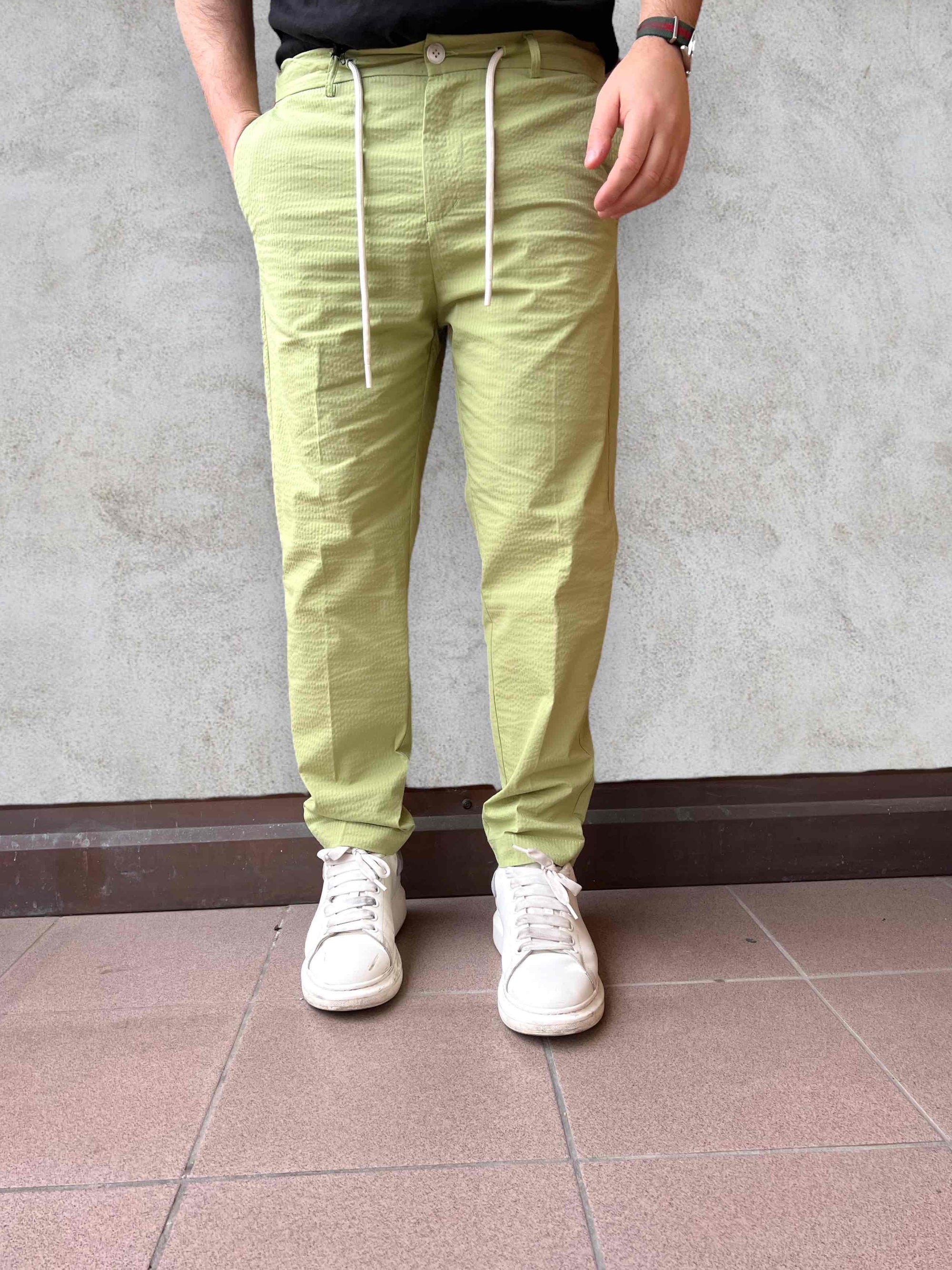 Pantalone capri slim fit goffrato OVERD