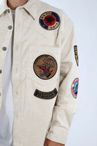 Overshirt boxy velluto patch 353 BERNA